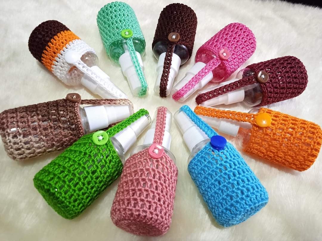 Spray Bottle Crochet Holder